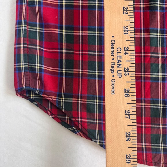 Ralph Lauren Button Down Shirt Kids XL 18-20 Red Tartan Plaid Long Sleeve Pony - Picture 6 of 6